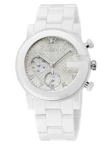 gucci g chrono white ceramic|GUCCI Stainless Steel Ceramic 38mm G.